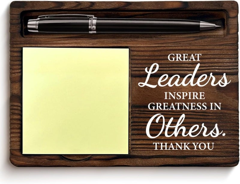 QODMGD Boss Appreciation Gifts Thank You Gift Retirement Promotion Gifts for Boss Manager Leader Sticky Note Holder for Office Desk Decor - Image 1